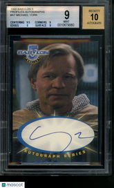1999 Babylon 5 Profiles Autograph Michael York as Arthur Auto #A7 BGS 9/10